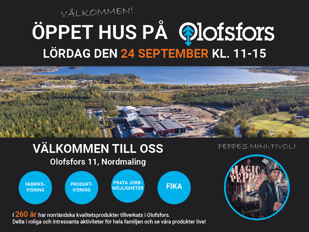 Olofsfors AB - Öppet Hus 24 september