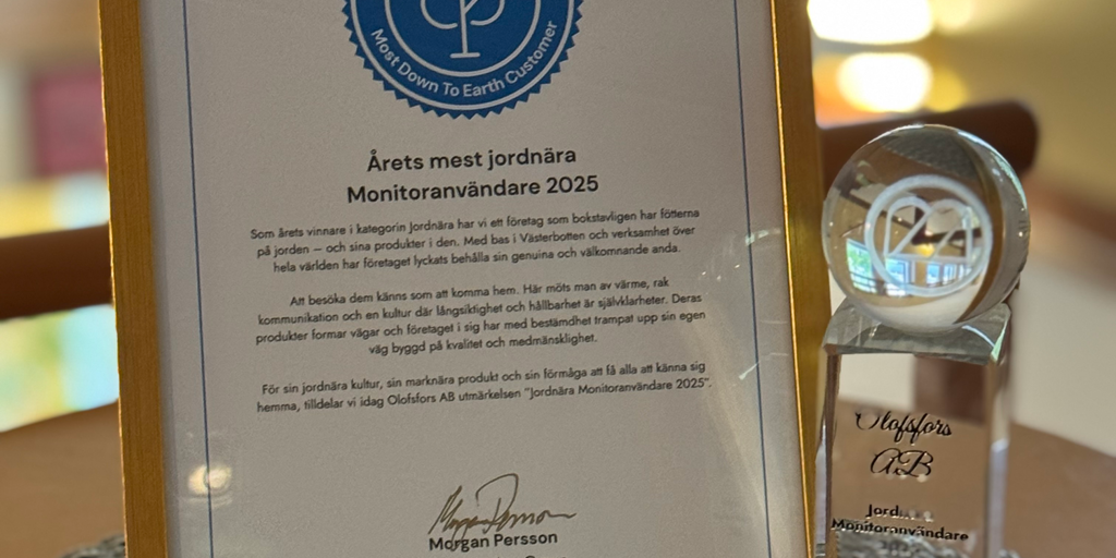 Olofsfors AB - "Jordnära Monitoranvändare 2025"